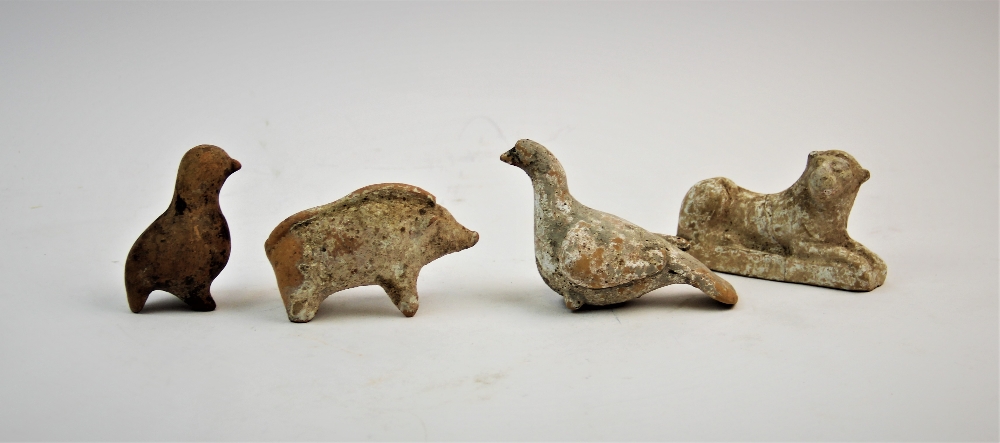 Two Canosan terracotta animals, circa 3rd - 2nd century BC, one depicting a boar, with rectangular