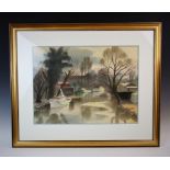Vivien Pitchforth R.A., A.R.W.S. (1895-1982), Watercolour on paper, 'Rickmansworth', Signed lower