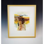 Peter Stott (Contemporary British), Mixed media: watercolour and bark, 'Point Of Ayr', Signed
