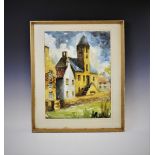 Kenneth M. Currie (Scottish, 20th century), Two watercolours on paper, Each named 'Culross, Fife',