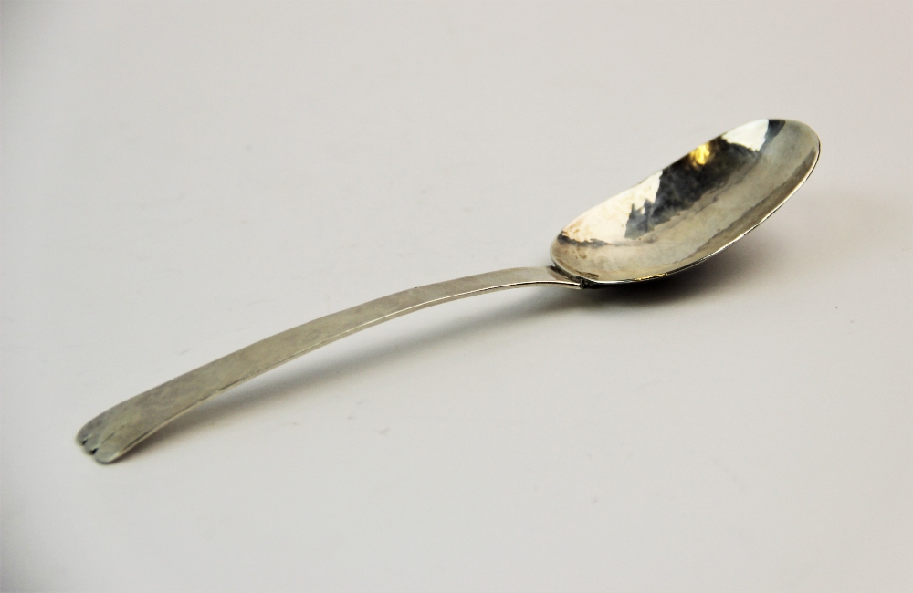 A George V silver trifid spoon, George Edward Hunt, Chester 1929, of typical form with planished