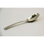 A George V silver trifid spoon, George Edward Hunt, Chester 1929, of typical form with planished