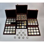 A selection of boxed commemorative coin collections, to include, Kings & Queens of the UK,