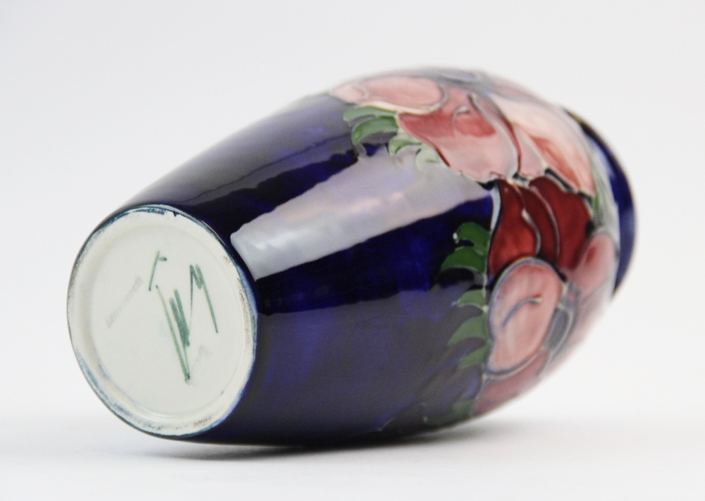 A Moorcroft vase of inverted baluster form, mid 20th century, decorated in the Anemone pattern - Image 2 of 3