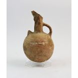 A Cypriot Bronze Age terracotta jug, circa 1850 - 1600 BC, terracotta jug, with spherical body and