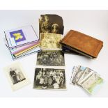 A collection of postcards to seven albums, early 20th century and later, to include military