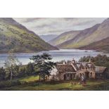 Albert Dunington (1860-1928), Oil on canvas, 'Whistlefield - Loch Eck, Signed lower left, titled and