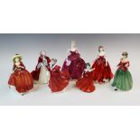 A collection of seven boxed Royal Doulton figurines, comprising: a Limited Edition HN4791 Alexandra,