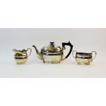 A silver tea service, J B Chatterley & Sons Ltd, Birmingham 1961, comprising: a tea pot, sugar pot