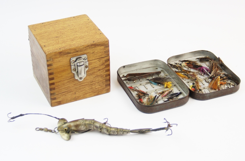 FISHING INTEREST An early 20th century fishing lure, modelled as a