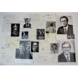A collection of 1970s political autographs from around the world, to include letters and photographs
