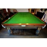 A late 19th century mahogany full size snooker table 'The Camaspeed' by Thomas Padmore & Sons, 118