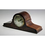 An early 20th century mahogany cased Armstrong of Manchester, Napoleon hat mantel clock, the 14cm