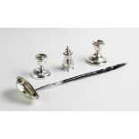 A George III silver toddy ladle, London 1812, the ladle with gadrooned rim and mount set on an