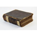 THE HOLY BIBLE, authorised version, probably 18th century, full leather with embossed decoration
