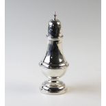 A George V silver sugar caster, William Adams Birmingham 1914, in George I style, of plain