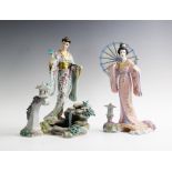 A Franklin Mint 'Yoshiko' Manabu Saito figure, and another titled 'Mariko' with two further