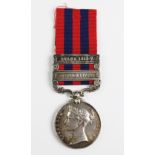An India General Service Medal, two bars Burma 1885-1887 and 1887-1889 to 971 Lance Corporal F Smith