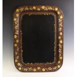 A Victorian papier mache tray stamped 'B Walton & Co Warranted', of rectangular form with gilt