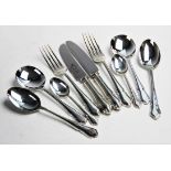 Two Dubarry pattern canteens of silver plated cutlery, each canteen for six place settings (12 in