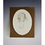 English school (19th century), Pencil on paper, Portrait sketch of a young man, possibly Benjamin