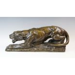 Adolfo Cipriani (1895-1930), an impressive Art Deco bronze model of a Jaguar, fiercely modelled