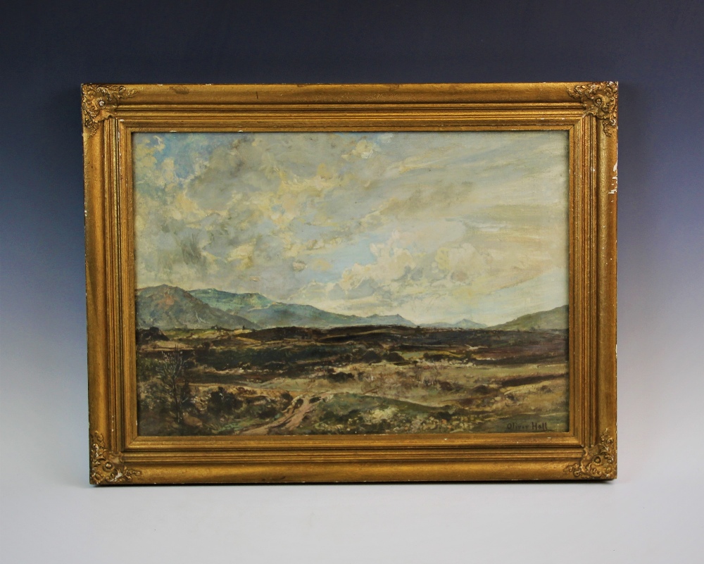 Oliver Hall (1869-1957), Oil on canvas, 'Rannoch Moor', Signed lower right, titled verso, 34.5cm x