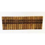 DECORATIVE BINDINGS: SCOTT (SIR WALTER), THE WAVERLY NOVELS, 38 vols, 3/4 tan leather, marbled