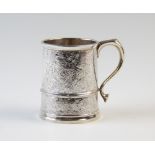 A George V silver christening mug, William Hutton and Sons Ltd, Birmingham 1913, of traditional