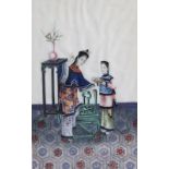 Chinese Export School (Circle of Tingqua, 19th century), A set of five gouaches on pith paper,