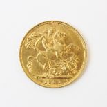 An Edwardian gold sovereign, dated 1909, weight 8.1gms