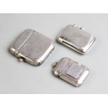 A Victorian silver vesta case, David & Lionel Spiers, Birmingham 1886, of rectangular form with