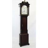 A George III oak and mahogany cross banded eight day long case clock, by Richard Deaves, Whitchurch,