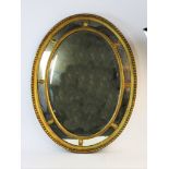 A Regency style gilt wood wall mirror,