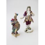 A Meissen porcelain figurine modelled as a Roman style warrior, late 19th/early 20th century, in