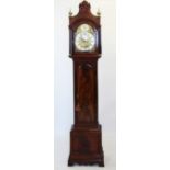 A late 18th century mahogany cased eight day long case clock by Adam Travers, London, the pagoda