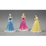 Three Royal Doulton Walt Disney Showcase Collection figurines, comprising: DP1 Cinderella, DP2