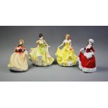 Four Royal Doulton figurines from the 'Pretty Ladies' collection, comprising: HN5467 Spring Ball,