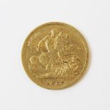 A Victorian half sovereign, dated 1897, weight 4.0gms