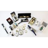 A collection of gent's vintage and modern wristwatches and pocket watches, to include examples by