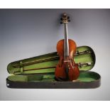 An early 20th century violin, bears the label 'The Maidstone, Murdoch & Co, London', 60cm long, with