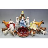 A selection of collectable ceramics, to include, three Royal Doulton figurines, HN2265 Sara,