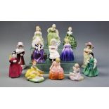 A collection of Royal Doulton figurines of small proportions, comprising: HN2338 Penny, HN2422