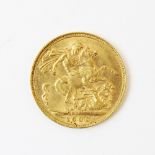 An Edwardian gold sovereign, dated 1906, weight 8.0gms