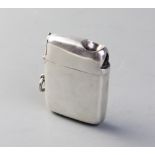 A Victorian silver vesta case and cigar cutter, Horton & Allday, Birmingham 1891, of rectangular