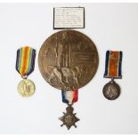 A World War I Trio and Death Plaque to 16462 Clement Thomas, 7th Battalion King's Shropshire Light