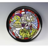 A Poole Pottery limited edition 'The Saint George Plate', designed by Tony Williams, numbered 60