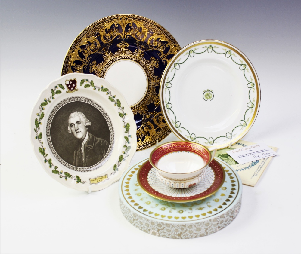 A Wedgwood limited edition plate commemorating the 225th anniversary of the Company, decorated