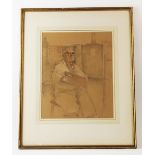 Jehan Daly (1918-2001), Pencil on paper, A portrait drawing of Robert J. Swan, Signed and dated '58'