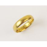 A 22ct gold wedding band, ring size S 1/2, weight 8.3gms